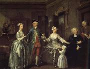 William Hogarth Trent Family oil painting